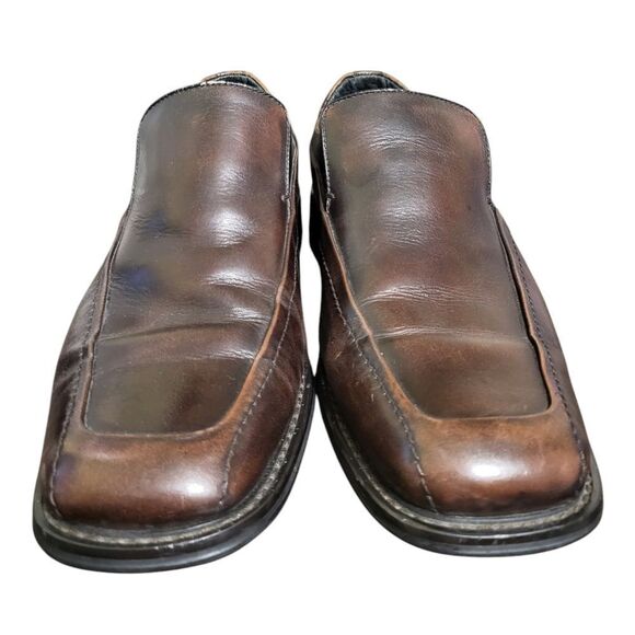 Florsheim Mens Corbin Mahogany Brown Leather Slip On Loafer, Size 8.5 Wide - Picture 6 of 11